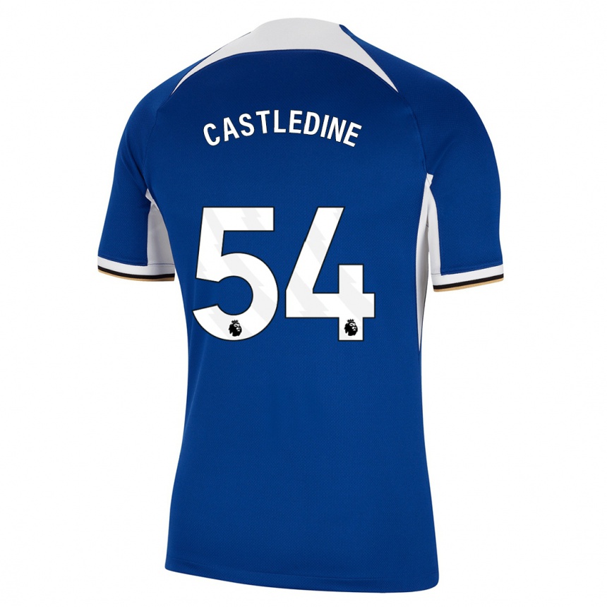 キッズフットボールレオ・キャストルディーン#54青ホームシャツ2023/24ジャージーユニフォーム