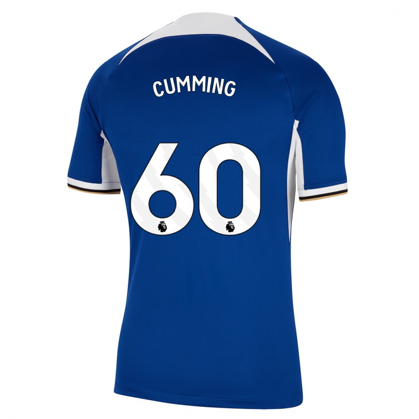 キッズフットボールジェイミー・カミング#60青ホームシャツ2023/24ジャージーユニフォーム