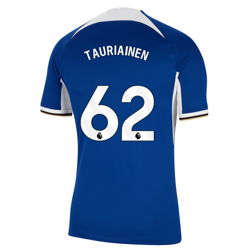 キッズフットボールジミ・タウリアイネン#62青ホームシャツ2023/24ジャージーユニフォーム