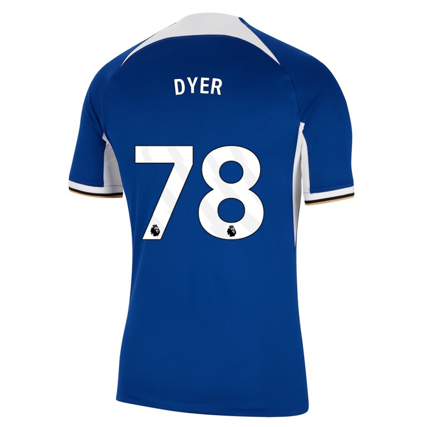 キッズフットボールキアノ・ダイアー#78青ホームシャツ2023/24ジャージーユニフォーム