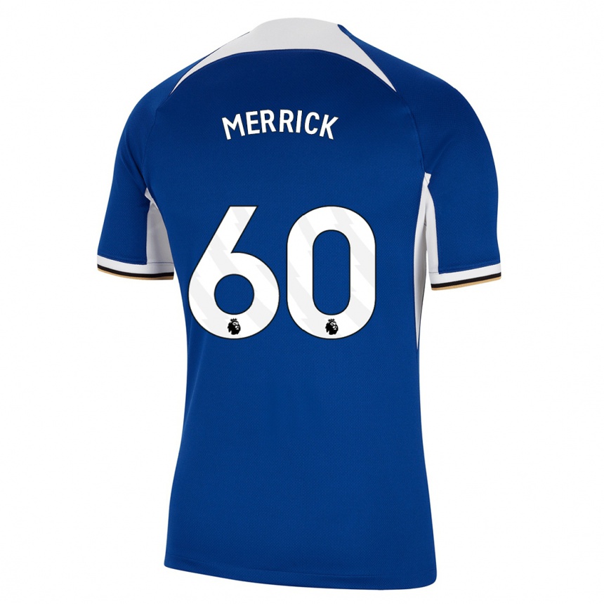 キッズフットボールマックス・メリック#60青ホームシャツ2023/24ジャージーユニフォーム
