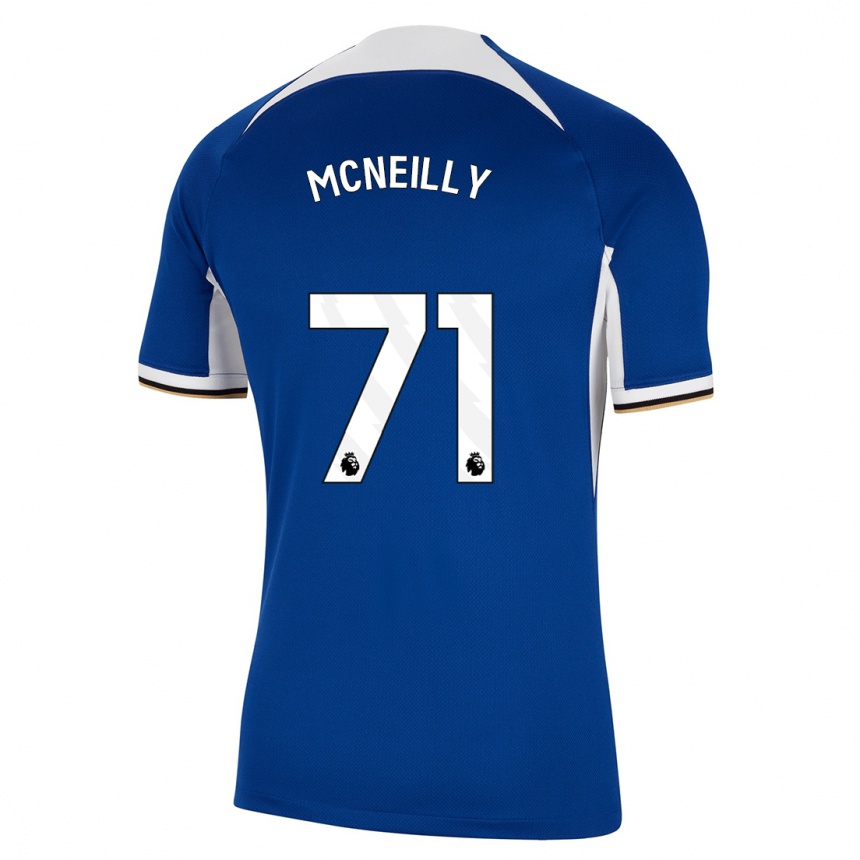 キッズフットボールドネル・マクニーリー#71青ホームシャツ2023/24ジャージーユニフォーム