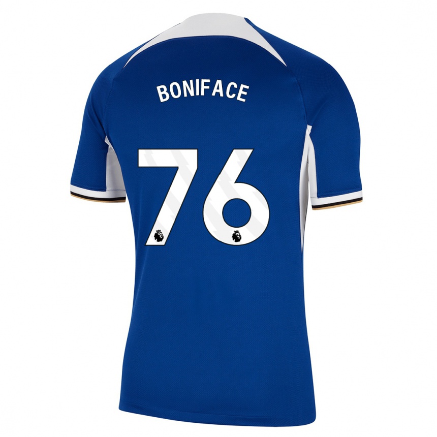 キッズフットボールソムトボニフェイス#76青ホームシャツ2023/24ジャージーユニフォーム