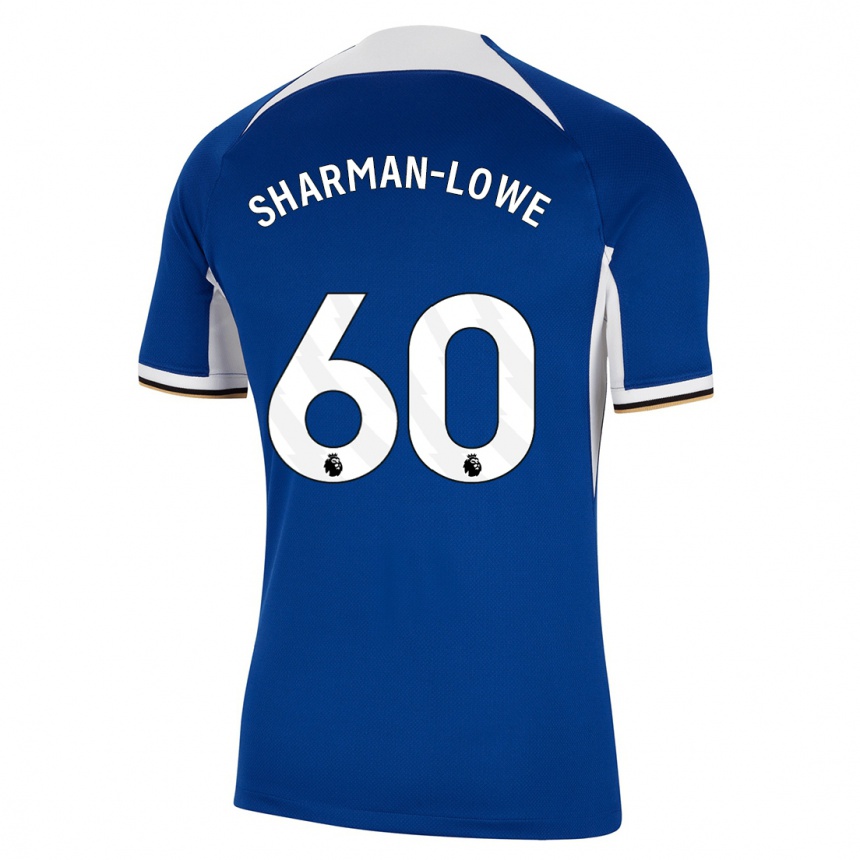 キッズフットボールテディ・シャーマン＝ロー#60青ホームシャツ2023/24ジャージーユニフォーム