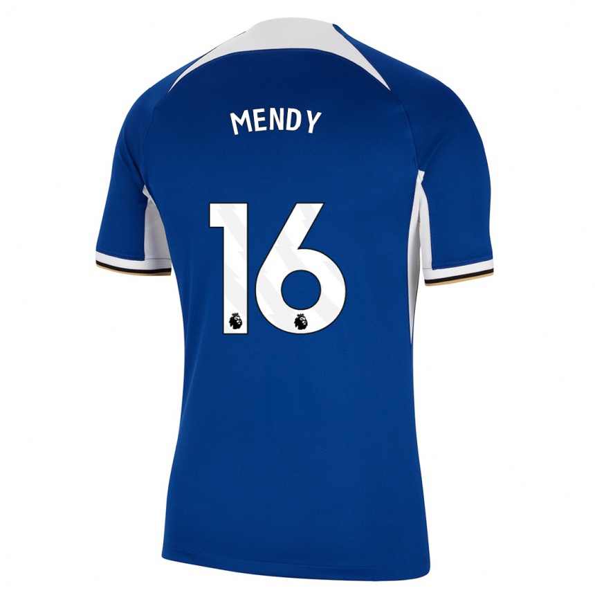 キッズフットボールエドゥアール・メンディ#16青ホームシャツ2023/24ジャージーユニフォーム