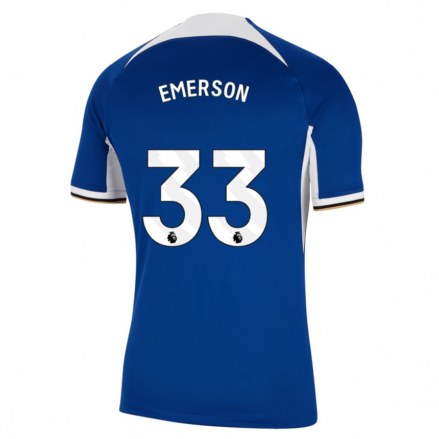 キッズフットボールエマソン#33青ホームシャツ2023/24ジャージーユニフォーム