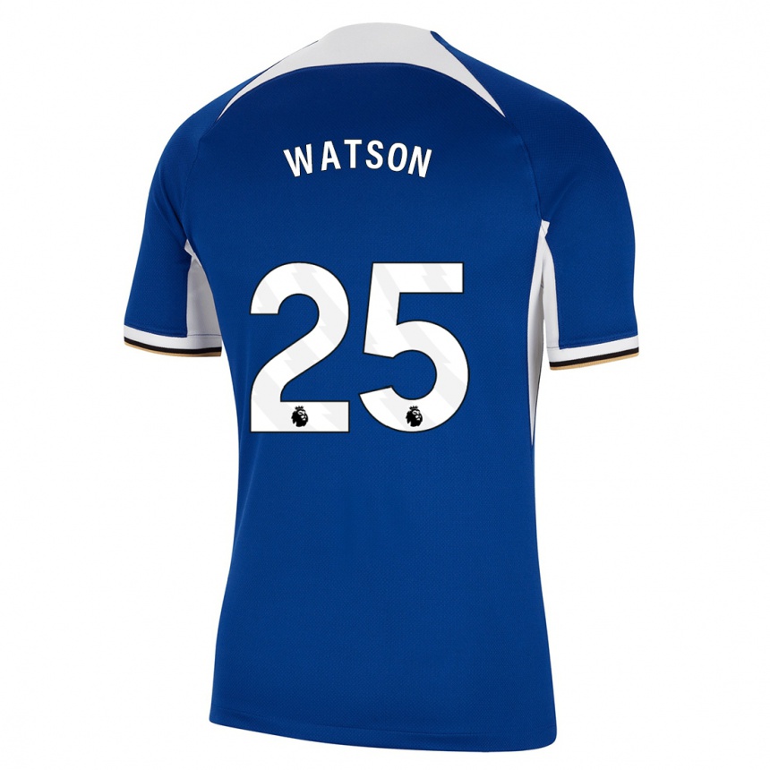 キッズフットボールルーシーワトソン#25青ホームシャツ2023/24ジャージーユニフォーム