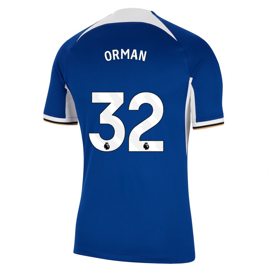 キッズフットボールエミリー・オーマン#32青ホームシャツ2023/24ジャージーユニフォーム