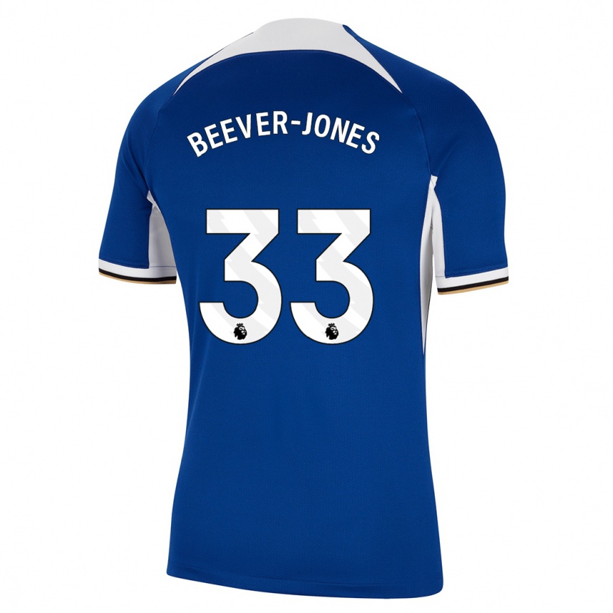 キッズフットボールアギー・ビーバー・ジョーンズ#33青ホームシャツ2023/24ジャージーユニフォーム