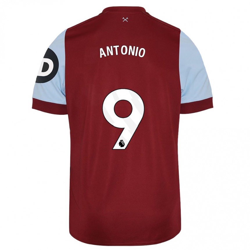 キッズフットボールマイケル・アントニオ#9マルーンホームシャツ2023/24ジャージーユニフォーム