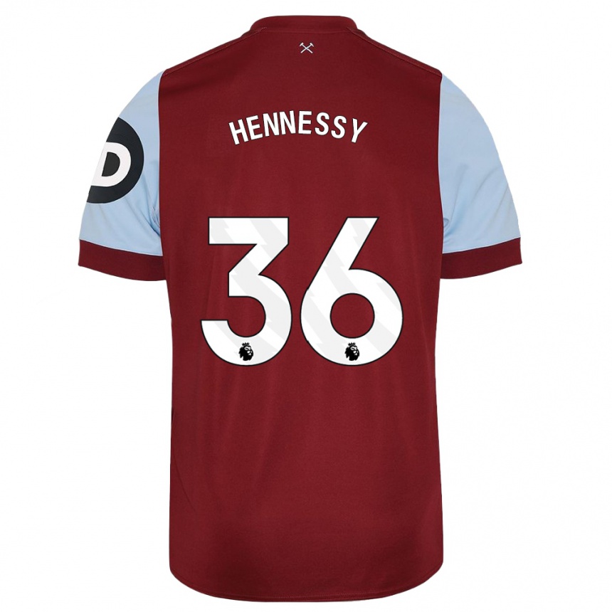 キッズフットボールアレクサンドラ・ヘネシー#36マルーンホームシャツ2023/24ジャージーユニフォーム