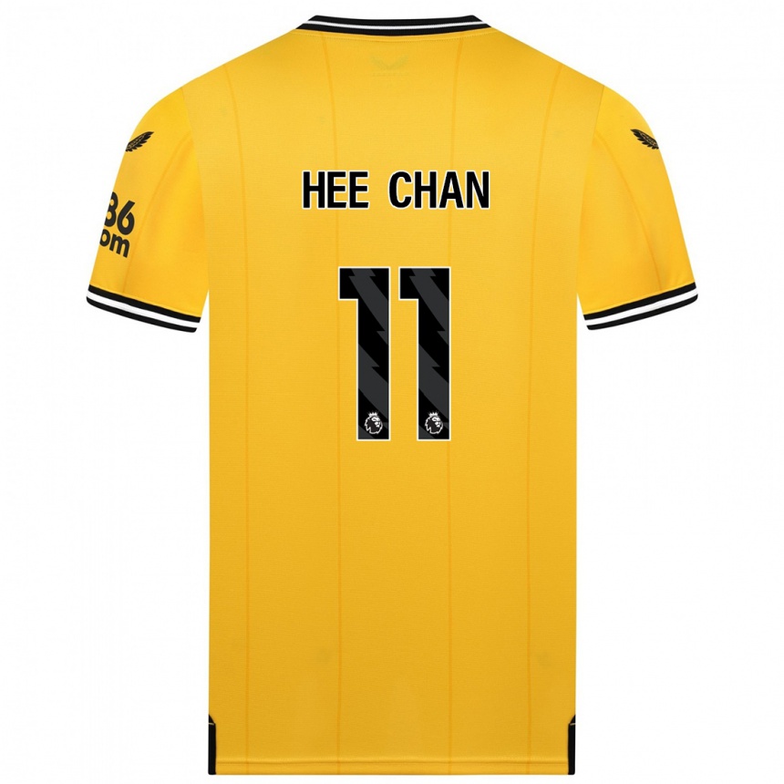 キッズフットボール黄喜燦#11黄色ホームシャツ2023/24ジャージーユニフォーム