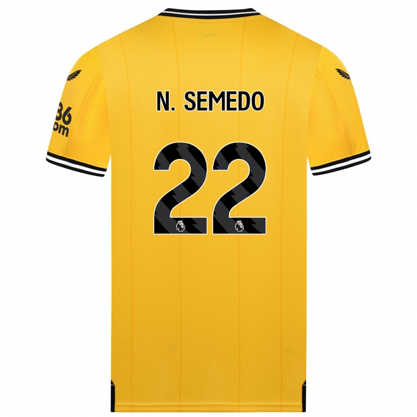 キッズフットボールネルソン・セメド#22黄色ホームシャツ2023/24ジャージーユニフォーム