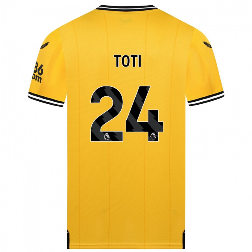 キッズフットボール全て#24黄色ホームシャツ2023/24ジャージーユニフォーム