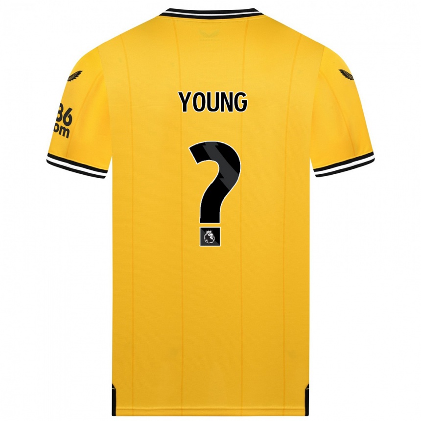 キッズフットボールジョー・ヤング#0黄色ホームシャツ2023/24ジャージーユニフォーム