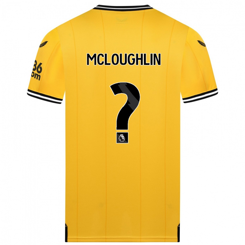 キッズフットボールリー・マクローリン#0黄色ホームシャツ2023/24ジャージーユニフォーム