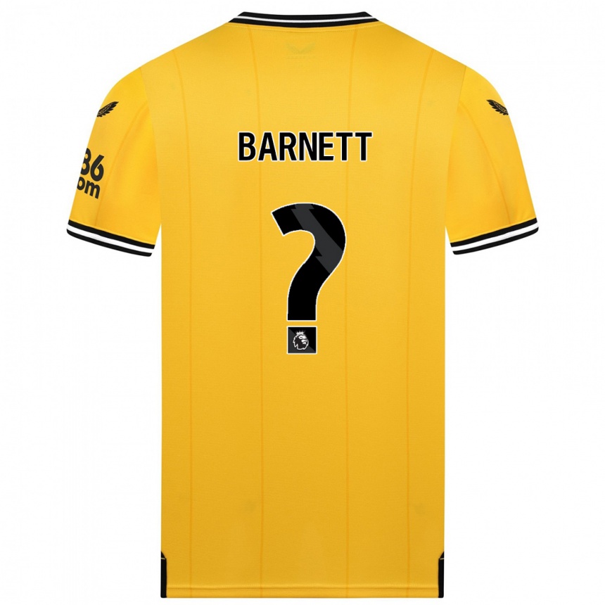 キッズフットボールタイ・バーネット#0黄色ホームシャツ2023/24ジャージーユニフォーム