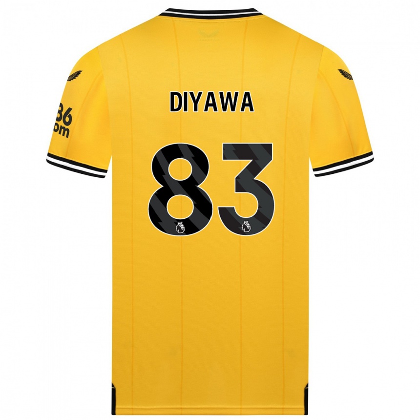 キッズフットボールアーロン・ケト＝ディヤワ#83黄色ホームシャツ2023/24ジャージーユニフォーム