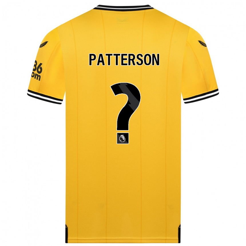 キッズフットボールレノン・パターソン#0黄色ホームシャツ2023/24ジャージーユニフォーム