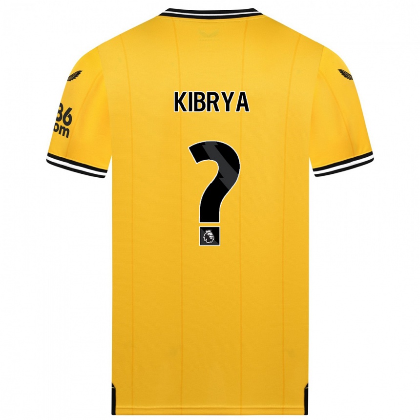 キッズフットボールルーカス・キブリャ#0黄色ホームシャツ2023/24ジャージーユニフォーム