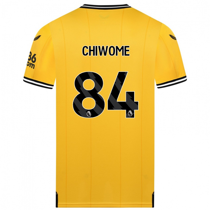 キッズフットボールレオン・チウォメ#84黄色ホームシャツ2023/24ジャージーユニフォーム