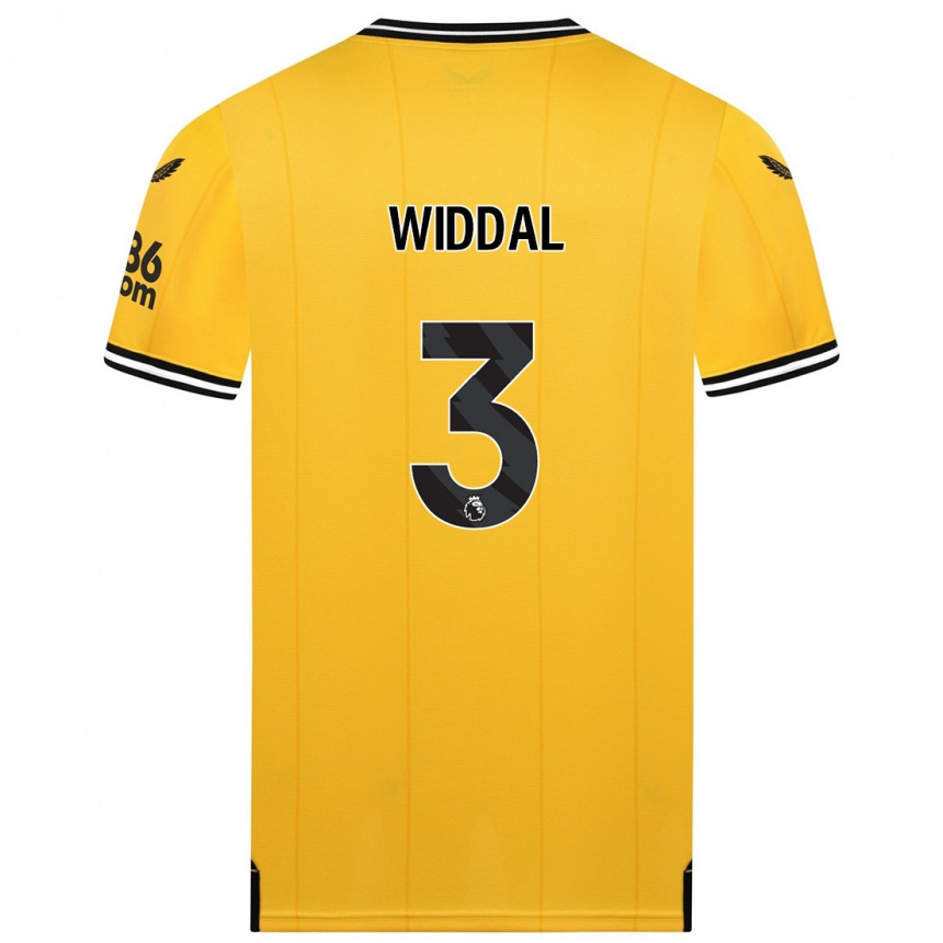 キッズフットボールナタリー・ウィダル#3黄色ホームシャツ2023/24ジャージーユニフォーム