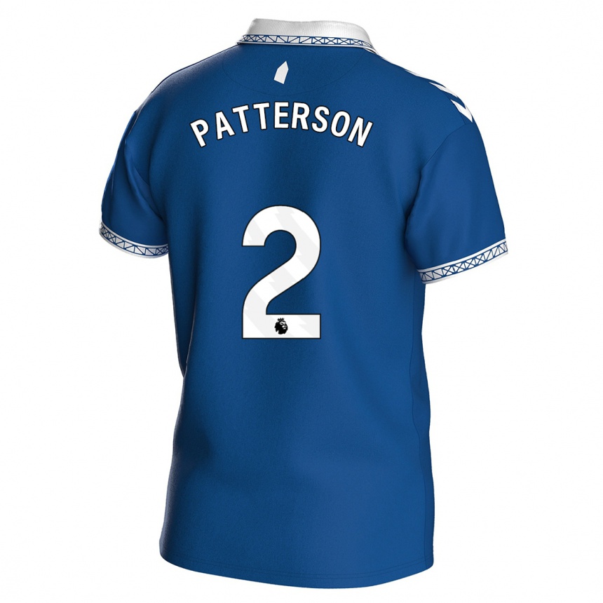 キッズフットボールネイサン・パターソン#2ロイヤルブルーホームシャツ2023/24ジャージーユニフォーム