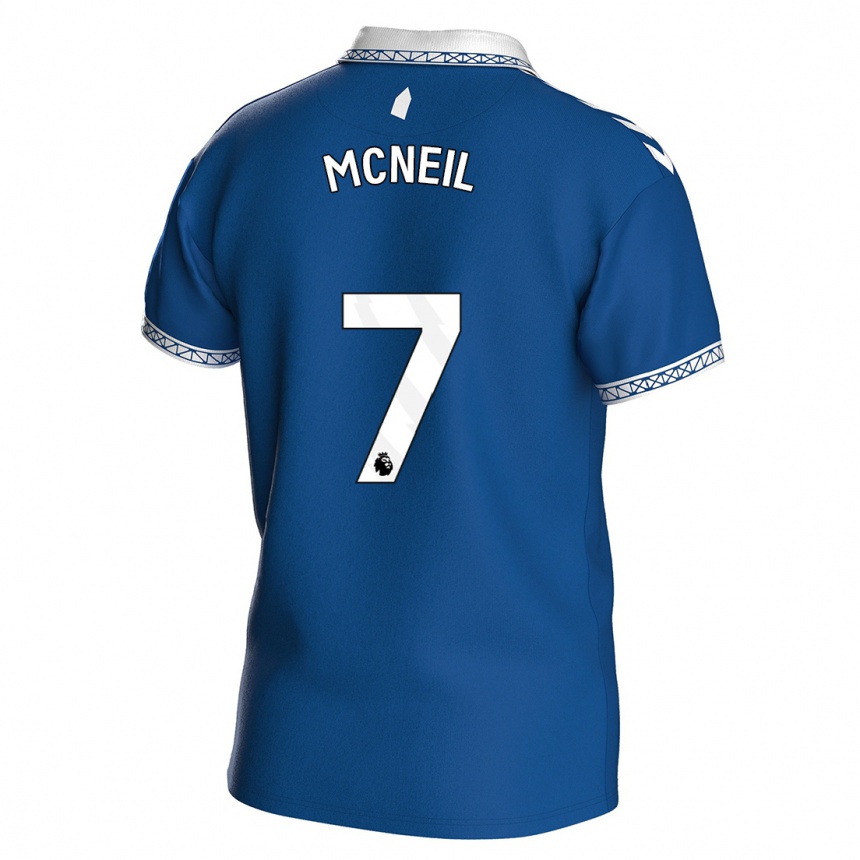 キッズフットボールドワイト・マクニール#7ロイヤルブルーホームシャツ2023/24ジャージーユニフォーム