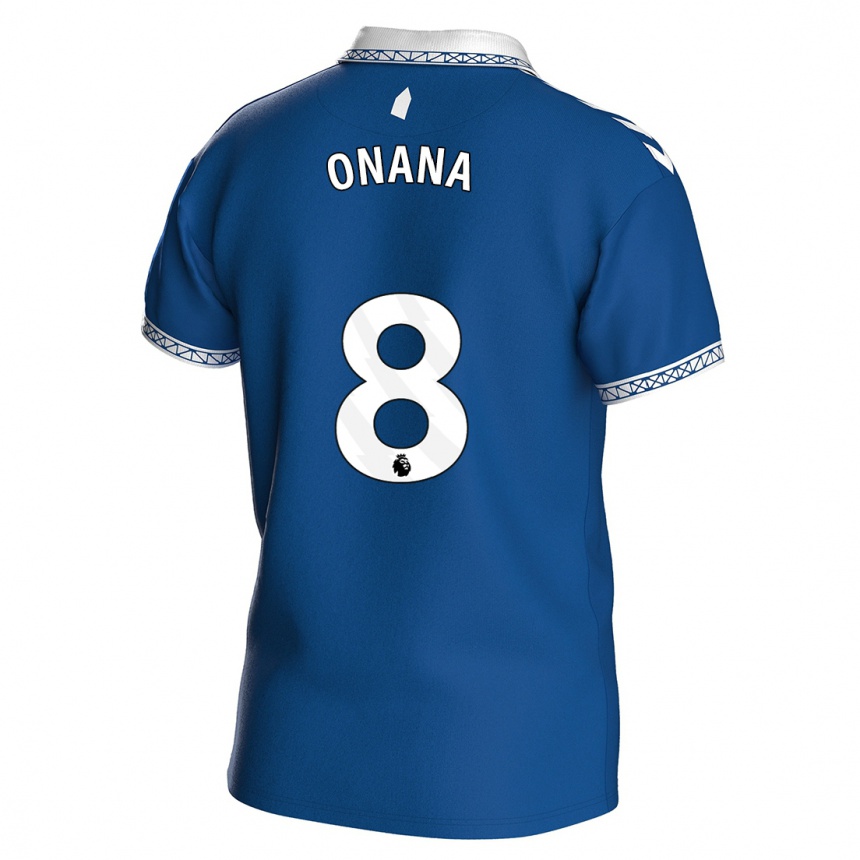 キッズフットボールアマドゥ・オナナ#8ロイヤルブルーホームシャツ2023/24ジャージーユニフォーム