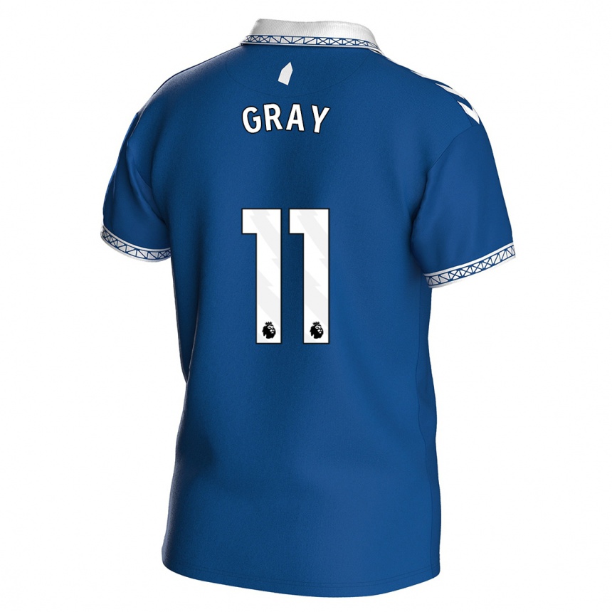 キッズフットボールデマレイ・グレイ#11ロイヤルブルーホームシャツ2023/24ジャージーユニフォーム