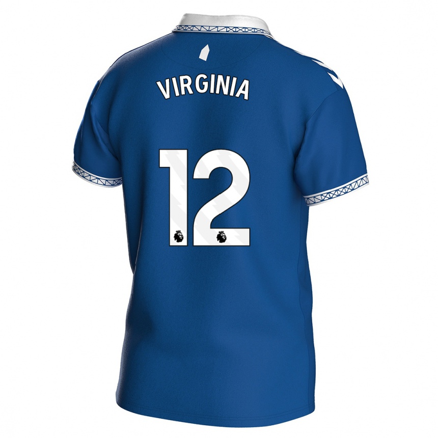キッズフットボールジョアン・ヴィルジニア#12ロイヤルブルーホームシャツ2023/24ジャージーユニフォーム