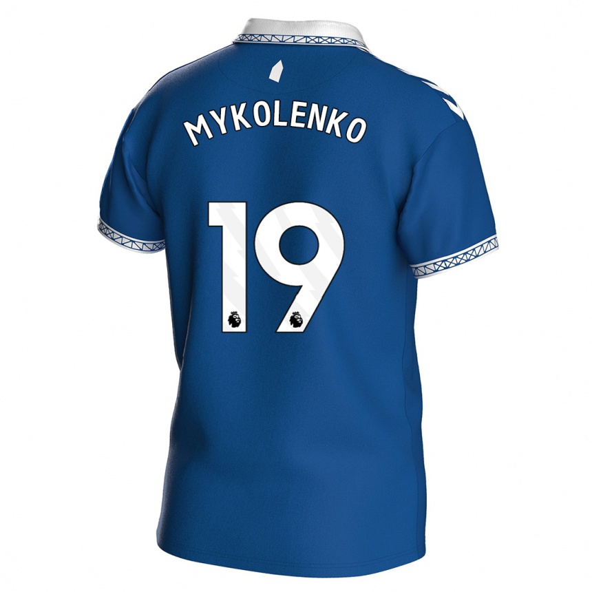 キッズフットボールビタリー・マイコレンコ#19ロイヤルブルーホームシャツ2023/24ジャージーユニフォーム