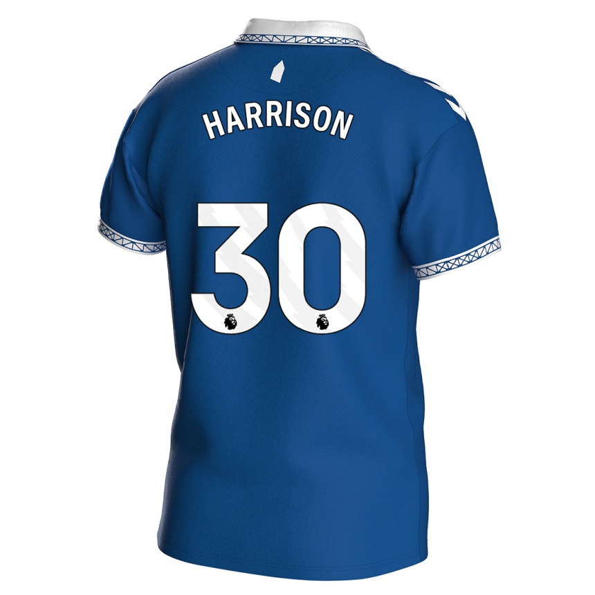キッズフットボールジャック・ハリソン#30ロイヤルブルーホームシャツ2023/24ジャージーユニフォーム