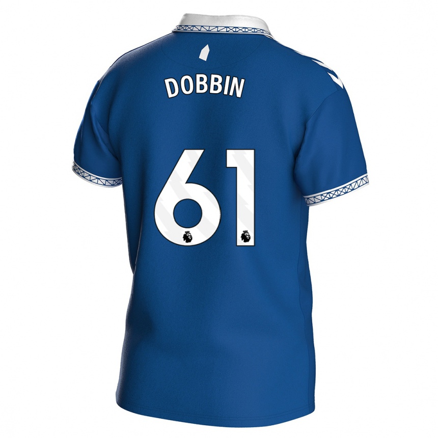 キッズフットボールルイス・ドビン#61ロイヤルブルーホームシャツ2023/24ジャージーユニフォーム
