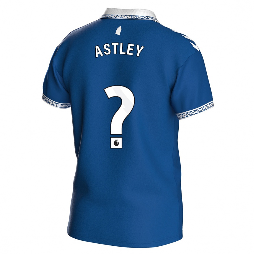 キッズフットボールライアン・アストリー#0ロイヤルブルーホームシャツ2023/24ジャージーユニフォーム