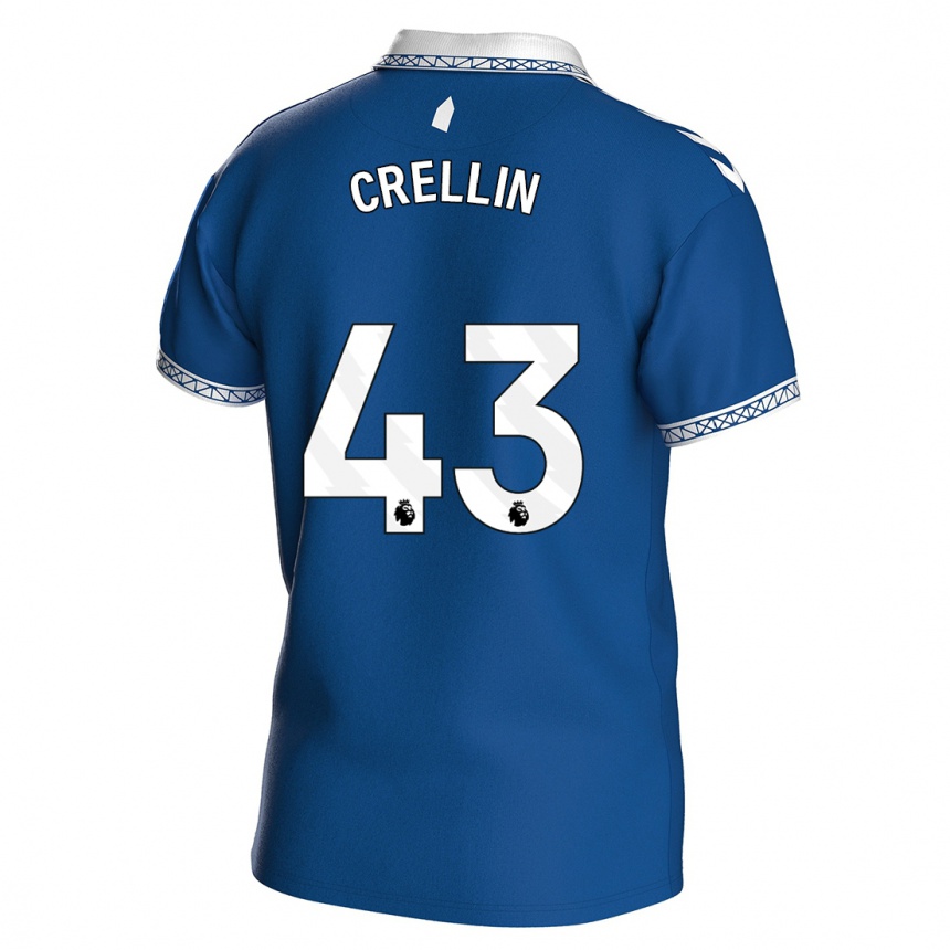 キッズフットボールビリー・クレリン#43ロイヤルブルーホームシャツ2023/24ジャージーユニフォーム