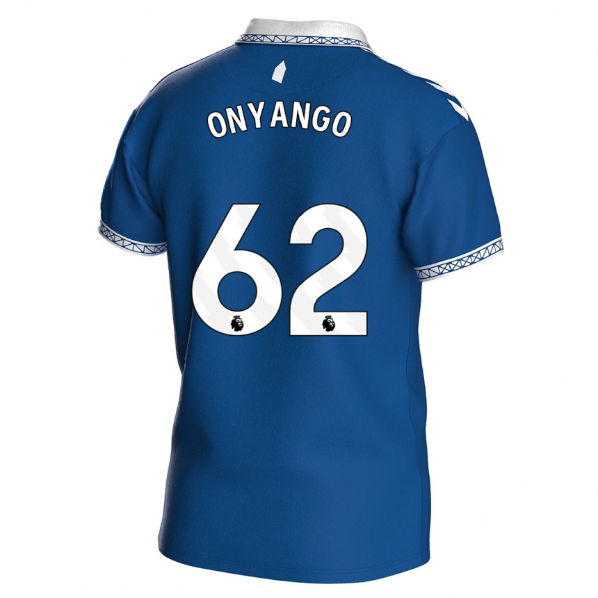 キッズフットボールタイラー・オニャンゴ #62ロイヤルブルーホームシャツ2023/24ジャージーユニフォーム