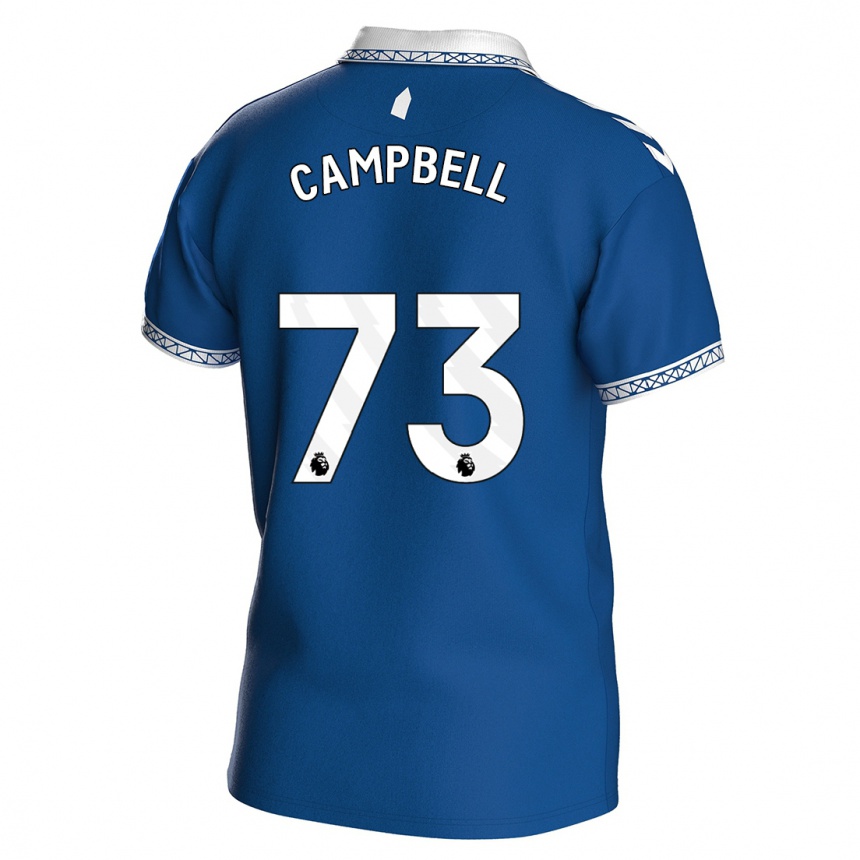 キッズフットボールイライジャ・キャンベル#73ロイヤルブルーホームシャツ2023/24ジャージーユニフォーム
