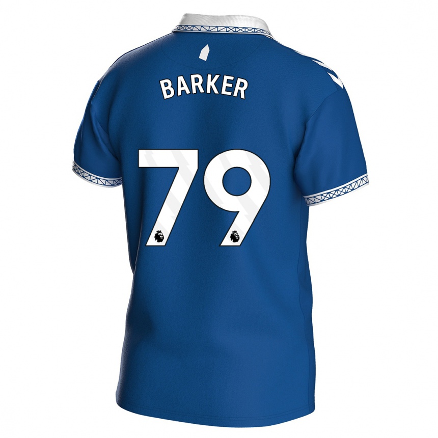 キッズフットボールオーウェン・バーカー#79ロイヤルブルーホームシャツ2023/24ジャージーユニフォーム