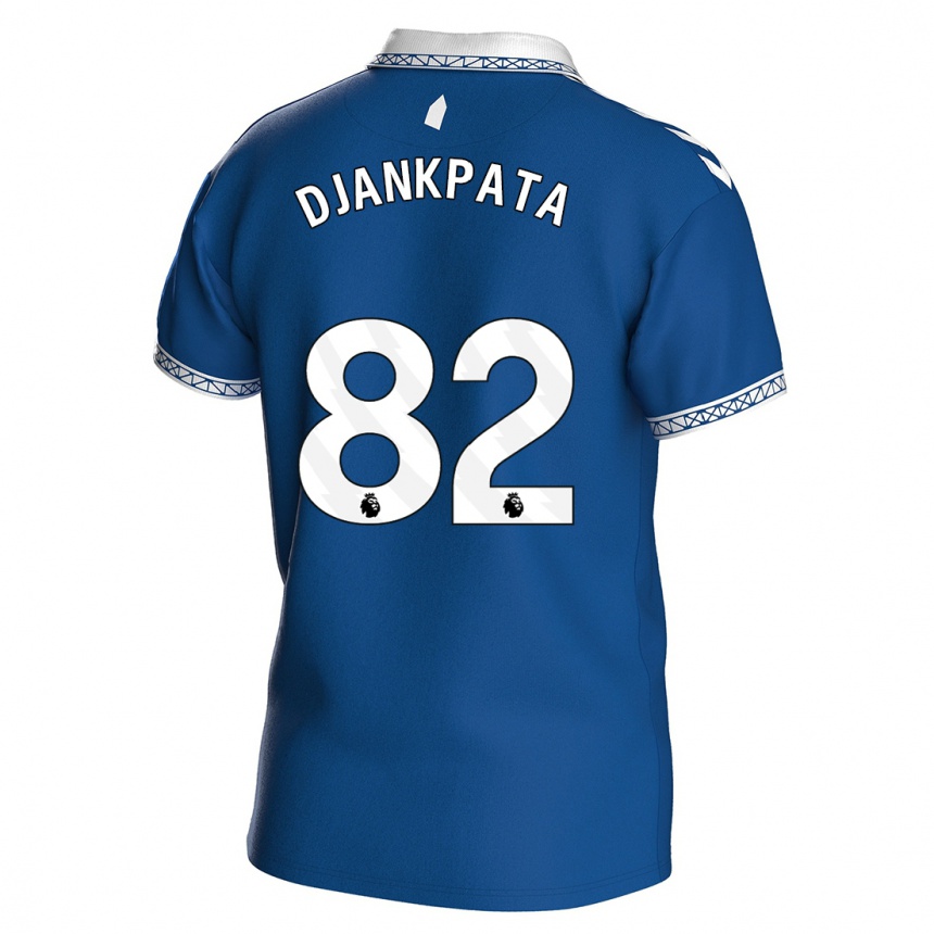 キッズフットボールハリド・ジャンクパタ#82ロイヤルブルーホームシャツ2023/24ジャージーユニフォーム