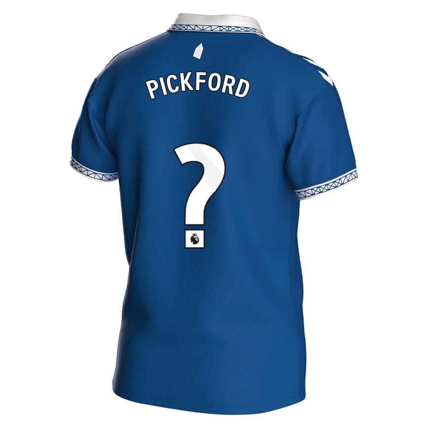 キッズフットボールジョージ・ピックフォード#0ロイヤルブルーホームシャツ2023/24ジャージーユニフォーム