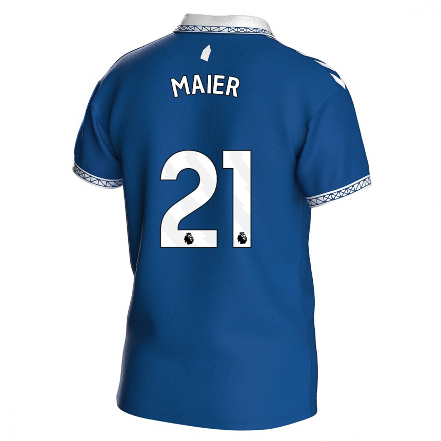 キッズフットボールレオニー・マイヤー#21ロイヤルブルーホームシャツ2023/24ジャージーユニフォーム