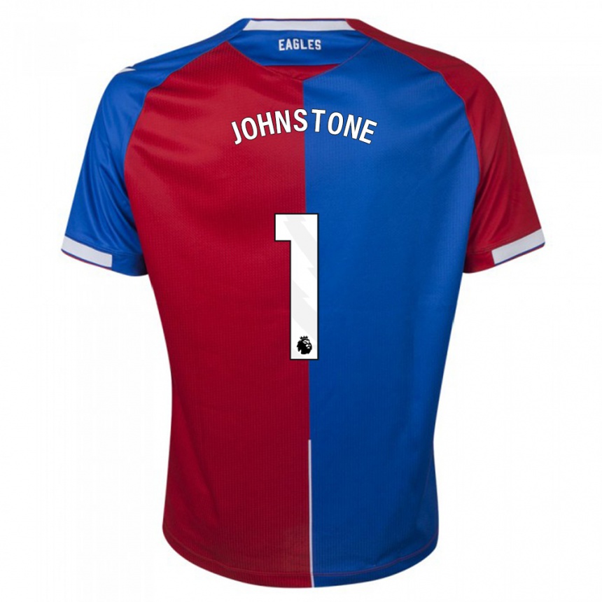 キッズフットボールサム・ジョンストン#1赤青ホームシャツ2023/24ジャージーユニフォーム