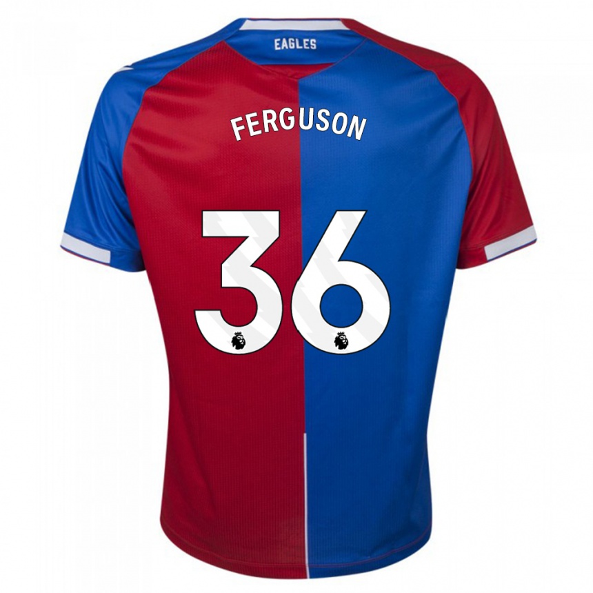 キッズフットボールネイサン・ファーガソン#36赤青ホームシャツ2023/24ジャージーユニフォーム