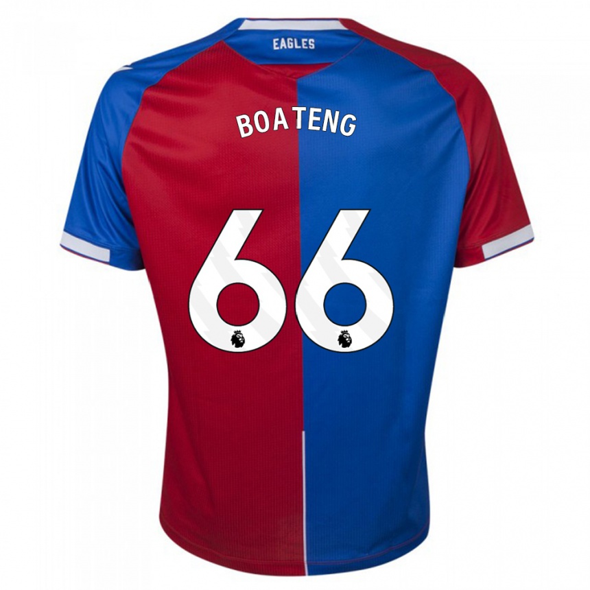 キッズフットボールデビッド・ボアテング#66赤青ホームシャツ2023/24ジャージーユニフォーム