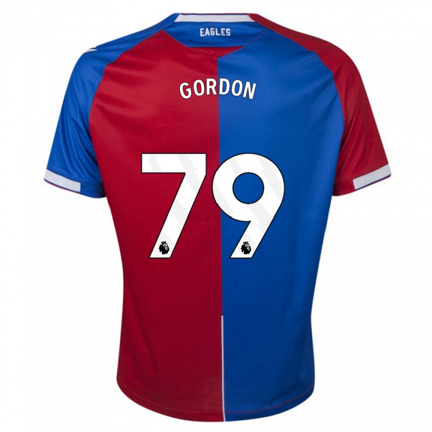 キッズフットボールジョン・キマニ・ゴードン#79赤青ホームシャツ2023/24ジャージーユニフォーム