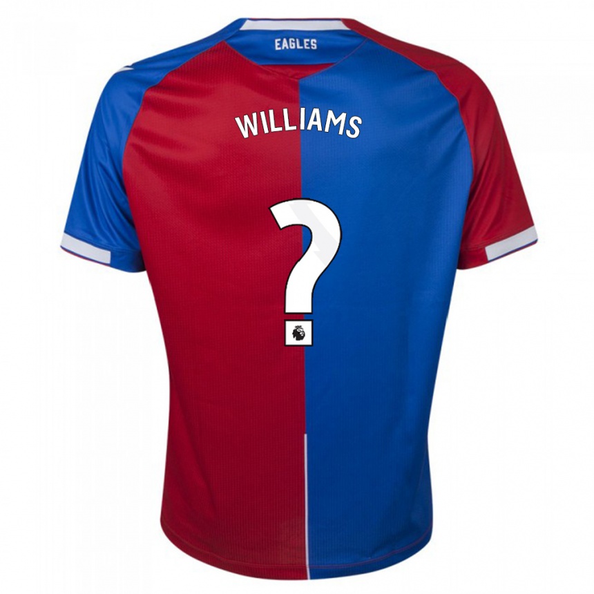 キッズフットボールバイト・ウィリアムズ#0赤青ホームシャツ2023/24ジャージーユニフォーム