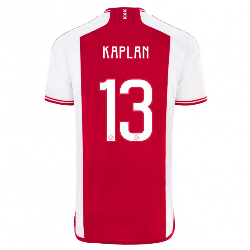 キッズフットボールアフメッジャン・カプラン#13赤白ホームシャツ2023/24ジャージーユニフォーム