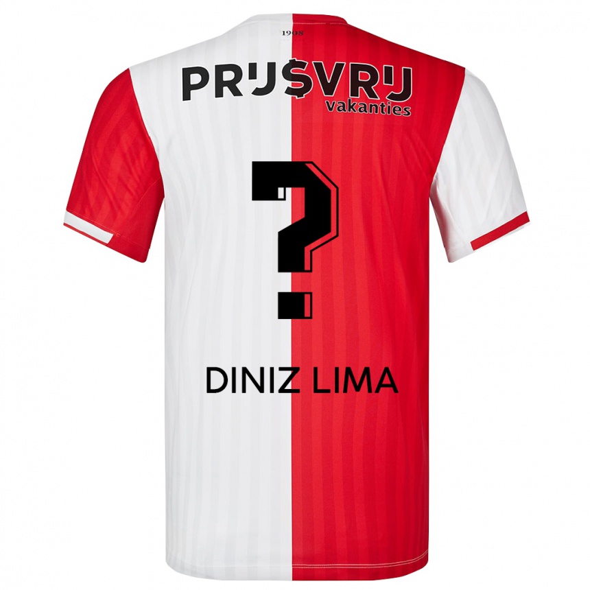 キッズフットボールルーカス・ディニス・リマ#0赤白ホームシャツ2023/24ジャージーユニフォーム