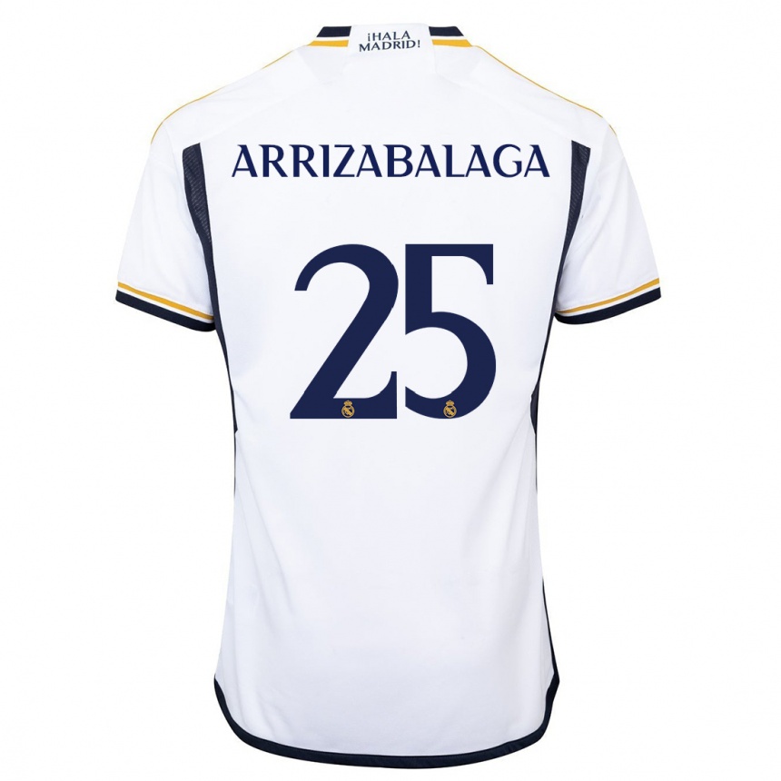 キッズフットボールケパ・アリサバラガ#25白ホームシャツ2023/24ジャージーユニフォーム